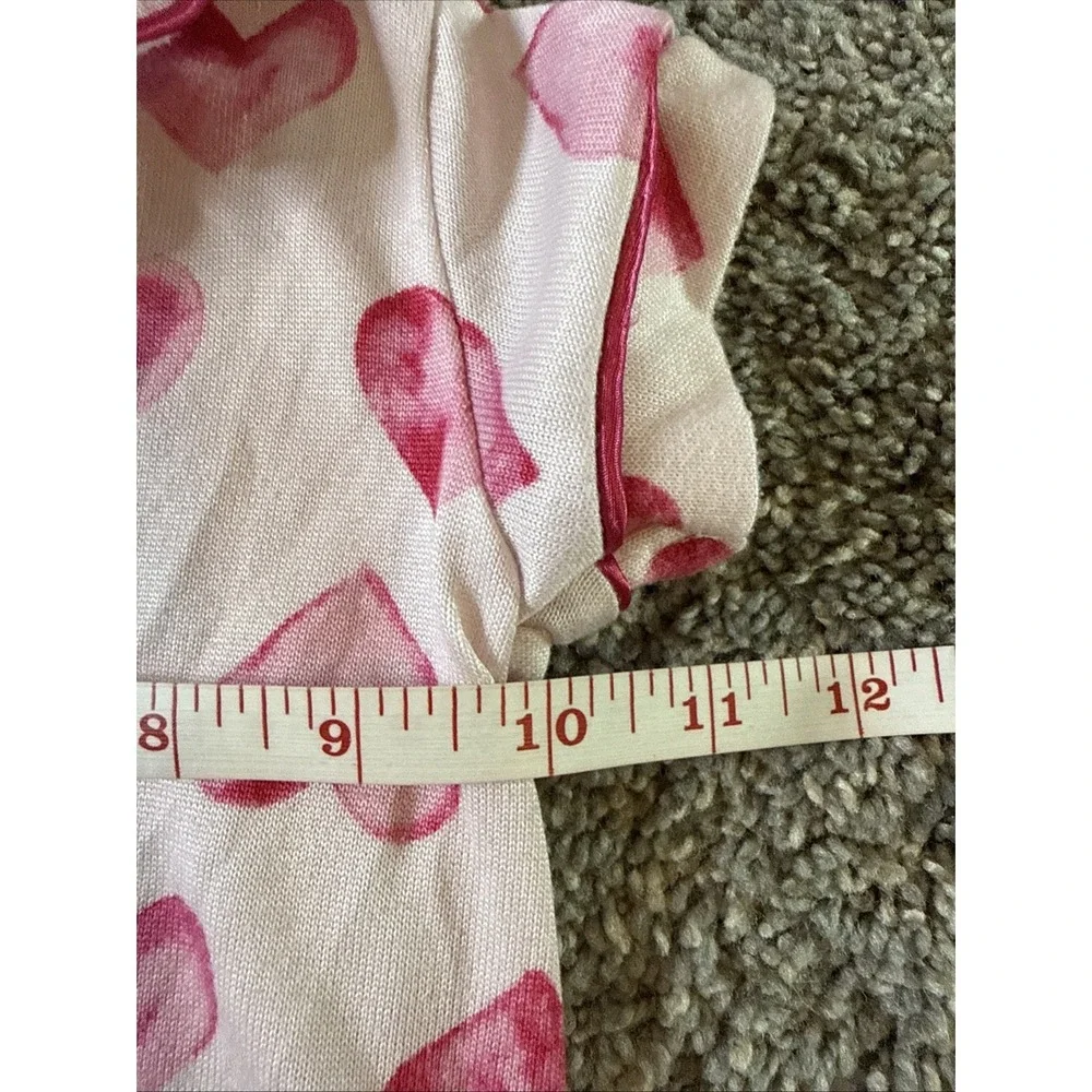 Laura Ashley Toddler Pajamas Hearts Button Short‎ Sleeve Long Pants Size 3T